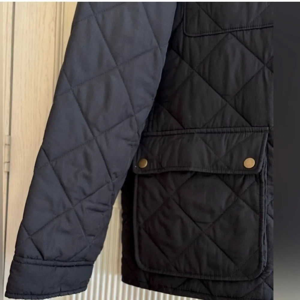 J CREW‎ Mens Greyson Quilted and Corduroy Barn Black Jacket, Size XXL